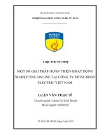 Một số giải pháp hoàn thiện hoạt động marketing online tại công ty mitsubishi electric việt nam 