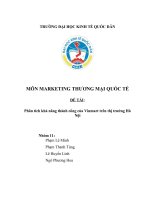 THUYẾT TRÌNH PHÂN TÍCH KHẢ NĂNG THÀNH CÔNG CỦA VINMART Ở HÀ NỘI MÔN THƯƠNG MẠI