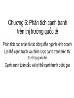 PHÂN TÍCH CẠNH TRANH TRÊN THỊ TRƯỜNG QUỐC TẾ