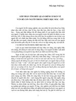 GÓP PHẦN TÌM HIỂU QUAN ĐIỂM CƠ BẢN VỀ VẤN ĐỀ CON NGƯỜI TRONG TRIẾT HỌC MÁC - XÍT