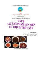 Công nghệ chế biến các sản phẩm lên men từ thịt và thủy sản