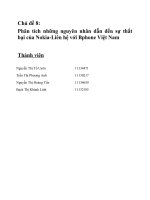 BÀI TẬP marketing sự thất bại của nokia và liên hệ bphone