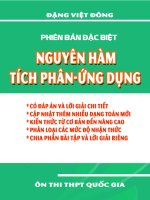 Chuyên đề nguyên hàm, tích phân và ứng dụng – đặng việt đông