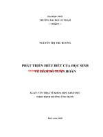 Phát triển hiểu biết của học sinh về hàm số tuần hoàn (tt) 