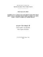 Nghiên cứu và đề xuất các giải pháp giảm tổn thất điện năng lưới điện phânphối điện lực đức linh – công ty điện lực bình thuận 