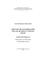 Thiết kế chế tạo robot kiểm tra cọc bê tông ly tâm sau khi ép 