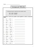 ENGLISH GRAMMAR  - Compound words