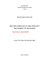 Hiểu biết thống kê của học sinh lớp 7   một nghiên cứu hành động (tt) 