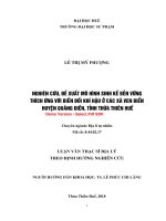 Nghiên cứu, đề xuất mô hình sinh kế bền vững thích ứng với biến đổi khí hậu ở các xã ven biển huyện quảng điền, tỉnh thừa thiên huế (tt) 