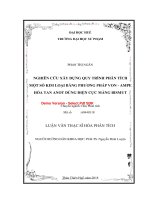 Nghiên cứu xây dựng quy trình phân tích một số kim loại bằng phương pháp von   ampe hòa tan anot dùng điện cực màng bismut  (tt) 