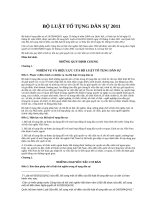 BỘ LUẬT TỐ TỤNG DÂN SỰ NĂM 2011