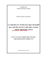 Cụ thể hóa tư tưởng dạy học tích hợp qua chủ đề vectơ và hệ thức lượng trong hình học lớp 10 (tt) 