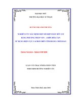 Nghiên cứu xác định một số hợp chất hữu cơ bằng phương pháp von ampe hòa tan sử dụng điện cực cacbon biến tính bằng chitosan (tt) 