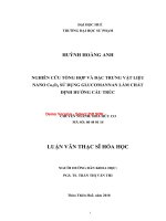 Nghiên cứu tổng hợp và đặc trưng vật liệu nano co3o4 sử dụng glucomannan làm chất định hướng cấu trúc  (tt) 