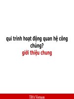 Qui trình hoạt động quan hệ công chúng?  Giới thiệu chung