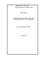 THUẬT NGỮ QUÂN sự TRONG TIẾNG VIỆT TRÊN BÌNH DIỆN cấu tạo và ĐỊNH DANH 