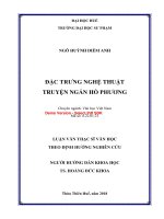 Đặc trưng nghệ thuật truyện ngắn hồ phương (tt) 