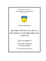 Điều khiển công suất tác dụng và phản kháng của hệ thống điện năng lượng gió 