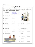 ENGLISH  GRAMMAR - Syllable worksheets