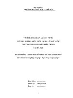 TÌNH HUỐNG QUẢN LÝ NHÀ NƯỚC  LỚP BỒI DƯỠNG KIẾN THỨC QUẢN LÝ NHÀ NƯỚC CHƯƠNG TRÌNH CHUYÊN VIÊN CHÍNH “Khoán biên chế và kinh phí quản lý hành chính đối với đơn vị sự nghiệp công lập  thực trạng và giải pháp”