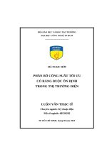 Phân bố công suất tối ưu có ràng buộc ổn định trong thị trường điện 