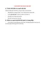 CÁCH KIỂM TRA MẠCH NHỊ THỨ