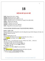 bài tập MỆNH ĐỀ QUAN HỆ