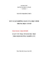 Suy luận không gian của học sinh trung học cơ sở (tt) 