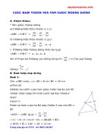 CHUYÊN ĐỀ TAM GIÁC ĐỒNG PHẲNG