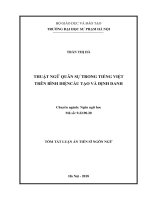 THUẬT NGỮ QUÂN sự TRONG TIẾNG VIỆT TRÊN BÌNH DIỆN cấu tạo và ĐỊNH DANH (tt) 
