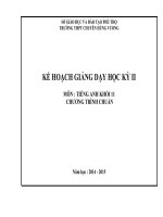 KẾ HOẠCH GIẢNG DẠY HỌC KỲ II 11