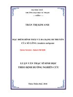 Nghiên cứu đặc điểm hình thái và đa dạng di truyền của sò lông anadara antiquata (tt) 