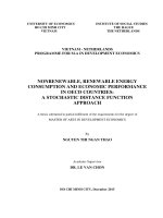Nonrenewable, renewable energy consumption and economic performance in OECD countries a stochastic distance function approach 