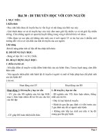 Giáo án Sinh học 9 bài 30: Di truyền học với người