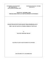 Do better institutions boost firm performance the case of manufacturing firms in vietnam 