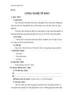 Giáo án Sinh học 9 bài 31: Công nghệ tế bào