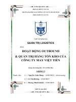 Tìm hiểu về quản trị hàng tồn kho và hoạt động outbound trong chuỗi Logistics công ty May Việt Tiến