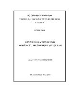 Vốn xã hội và tiền lương nghiên cứu trường hợp tại việt nam 