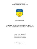 Giải pháp nâng cao chất lượng dịch vụ đào tạo tại trường cao đẳng viễn đông 