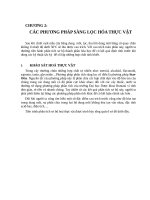 Giáo trình chiết và cô lập các hợp chất tự nhiên, chương 2 các phương pháp cô lập 