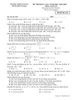 Bộ đề thi KSCL môn Toán lớp 10 năm học 20182019