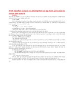 Trình bày chức năng và các phương thức xác lập thẩm quyền của tòa án luật biển quốc tế