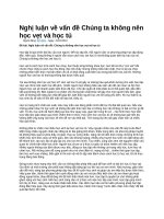 Nghị luận về vấn đề chúng ta không nên học vẹt và học tủ