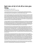 Nghị luận xã hội về vấn đề an toàn giao thông