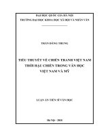 Tiểu thuyết về chiến tranh việt nam thời hậu chiến trong văn học việt nam và mỹ 