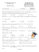 Đề thi học kỳ II toán 12 năm 2017 – 2018 trường THPT duyên hải – trà vinh