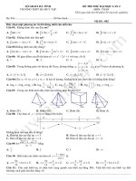Đề thi thử môn toán quốc gia 2019 mới