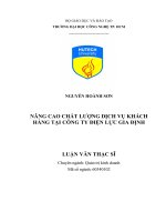 Nâng cao chất lượng dịch vụ khách hàng tại công ty điện lực gia định 