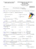 Đề thi học kỳ 2 toán 12 năm 2017 – 2018 trường THPT hưng nhân – thái bình