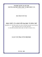 Nhận thức của sinh viên đại học về sống thử